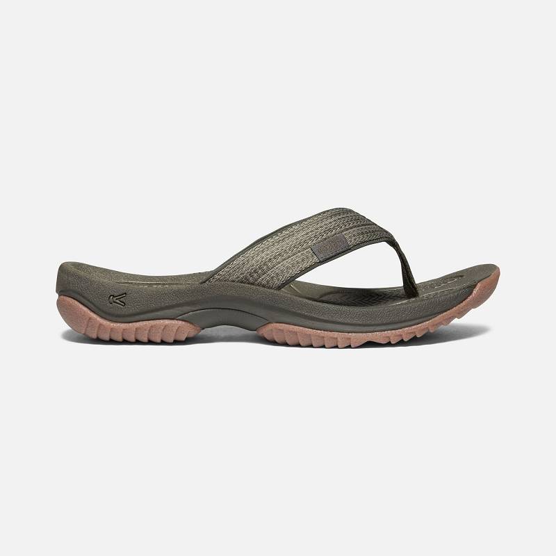 Keen Kona Flip II Zehentrenner Herren DE-30827 Forest Night - Keen Herrenschuhe Olivgrün